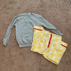 Chi Omega Crew Neck w/ Owl Pajama Pants!!